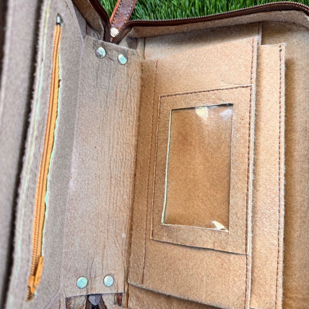 Boho Patchwork Leather Clutch - image 3